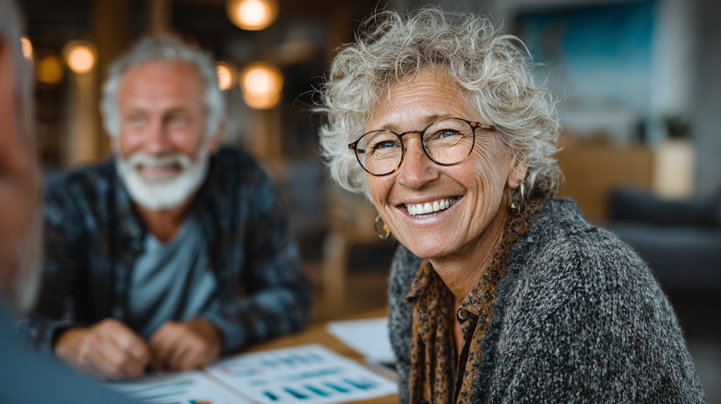 Спеціалісти snarnedoth проводять консультацію з клієнтом старшого віку